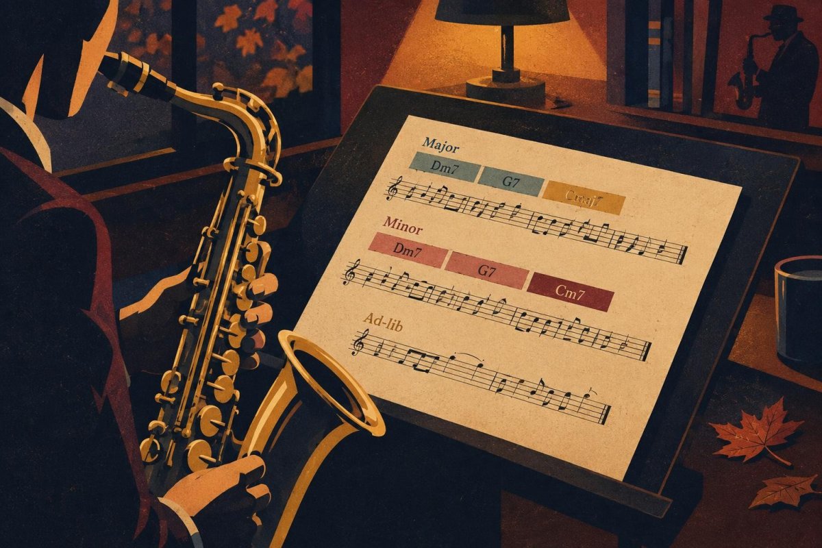 「枯葉」でジャズアドリブ|コード進行から音を選ぶ練習方法